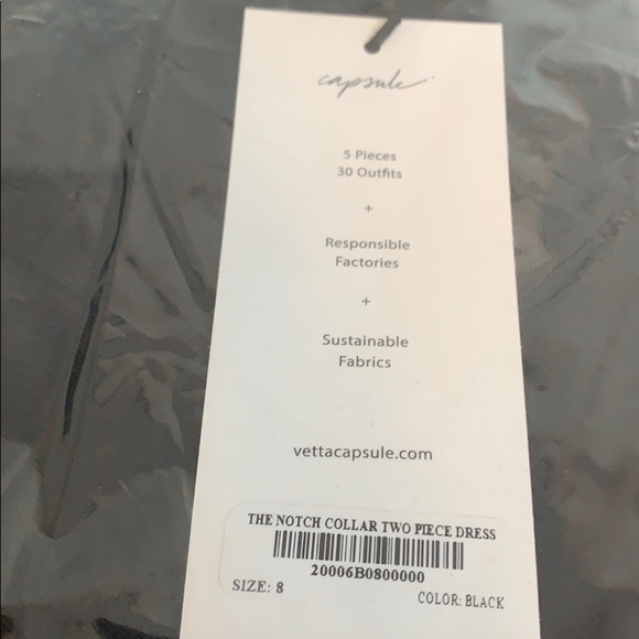 𝅺VETTA The Notch Collar Two Piece Dress  Size 8 - NWT - Picture 10 of 15